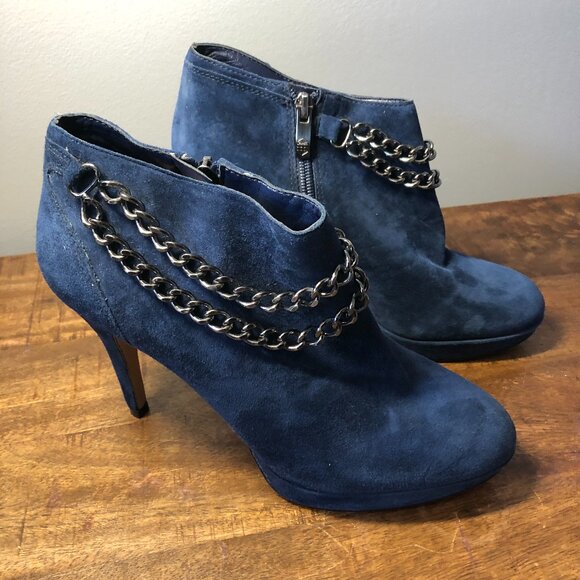 Vince Camuto Blue Suede Boots - Picture 1 of 11